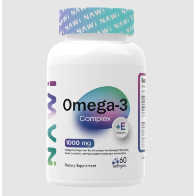 Антиоксидант NAWI Omega-3 Complex + E 1000 1000 мг 60 капсул
