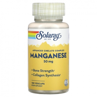 Витамины Solaray Manganese 50 мг 100 капсул