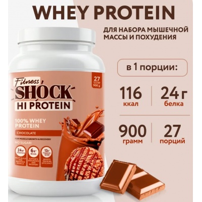 Протеин FitnesShock Whey Protein 900 гр