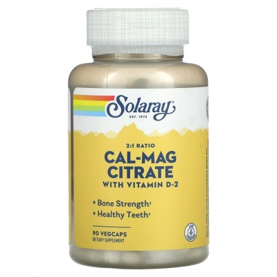  Solaray Cal-Mag citrate 2:1 ratio 90 